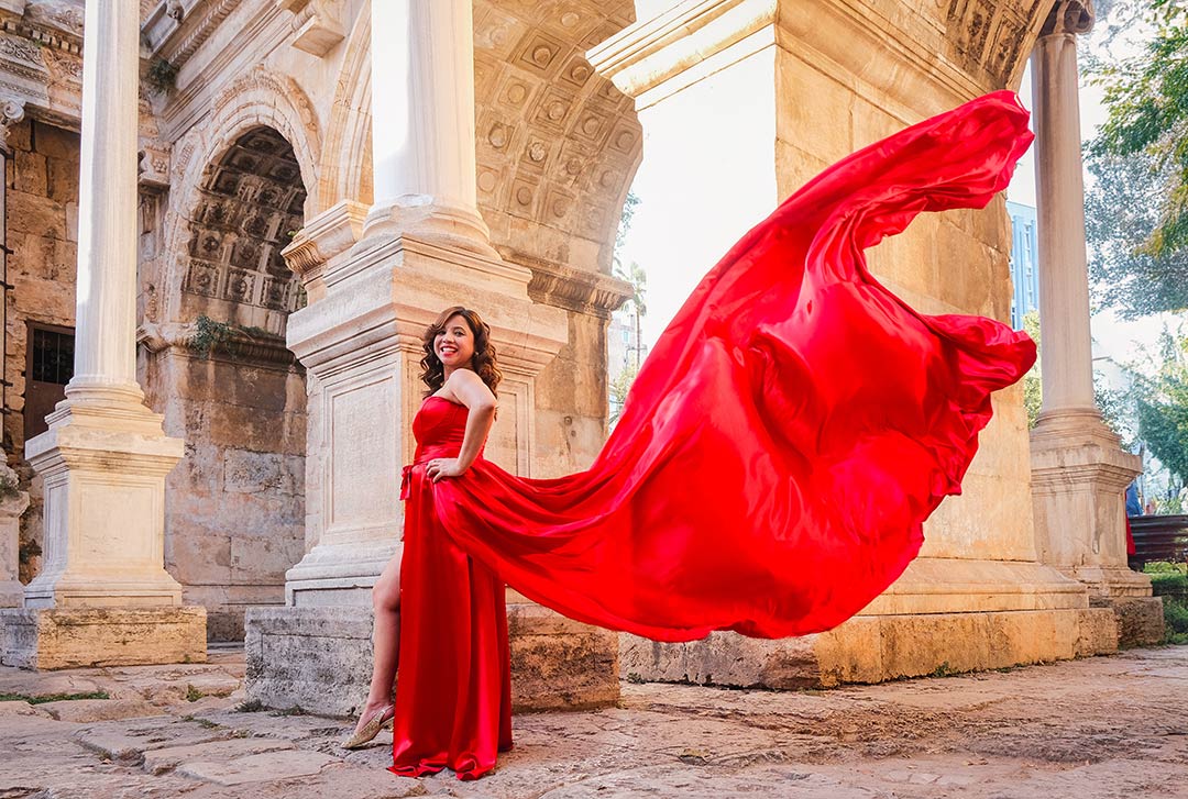Old City Flying Dress Photoshoot in Antalya