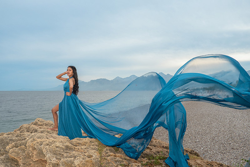 Flying Dress Photoshoot in Antalya with Danojan