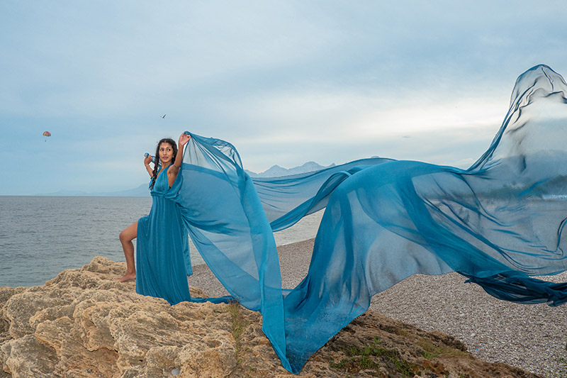 Flying Dress Photoshoot in Antalya with Danojan