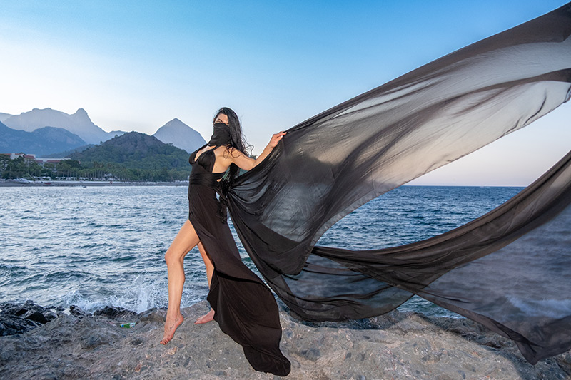 Flying Dress Photoshoot in Kemer